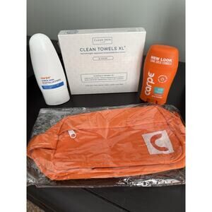 Carpe Deodorant Bundle Clean Sport, Exfoliating Wash, Travel Bag And Body Wipes